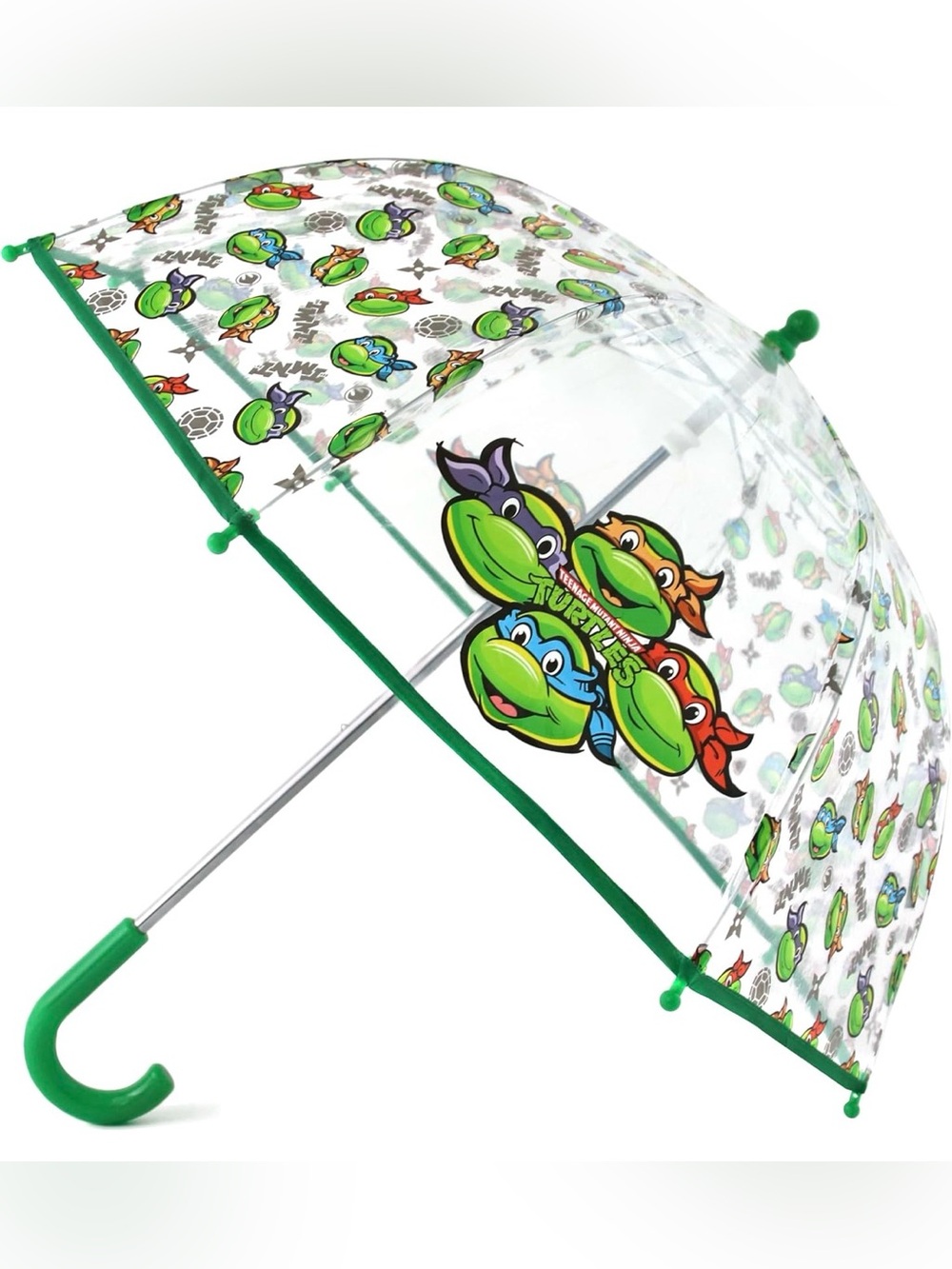 Teenage Mutant Ninja Turtles Kids Clear Bubble Umbrella | Transparent | Easy Gri